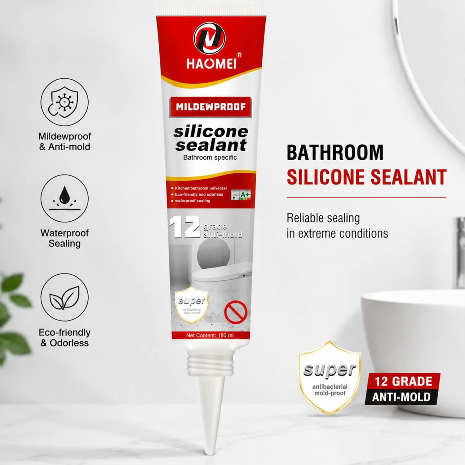 Clear Waterproof Silicone Sealant – Strong Adhesion Caulk hover