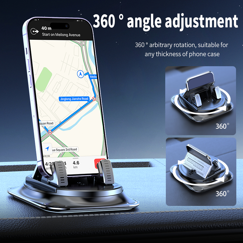 360° Car Phone Holder – Rock-Solid Suction, Fits All Phones