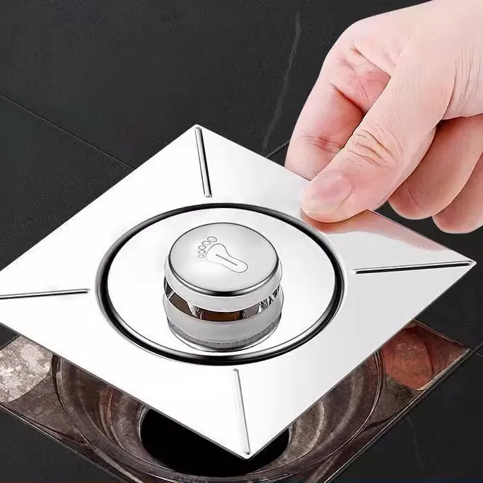 5 inch push down pop-up floor drain hover
