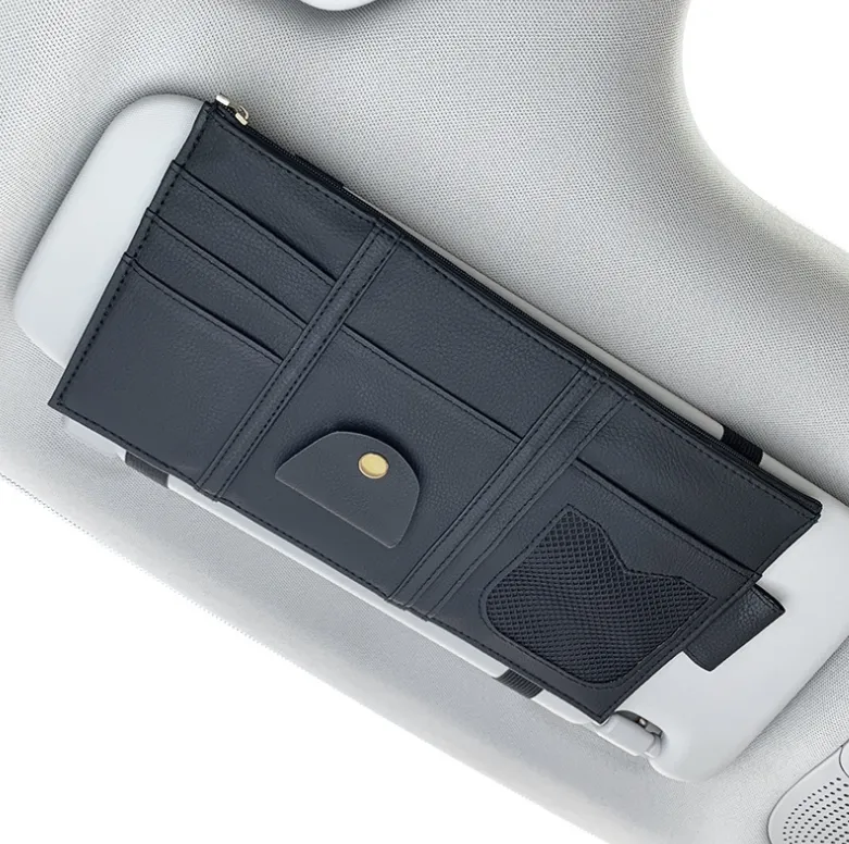 Car Visor Card Holder with Sunglass Holder