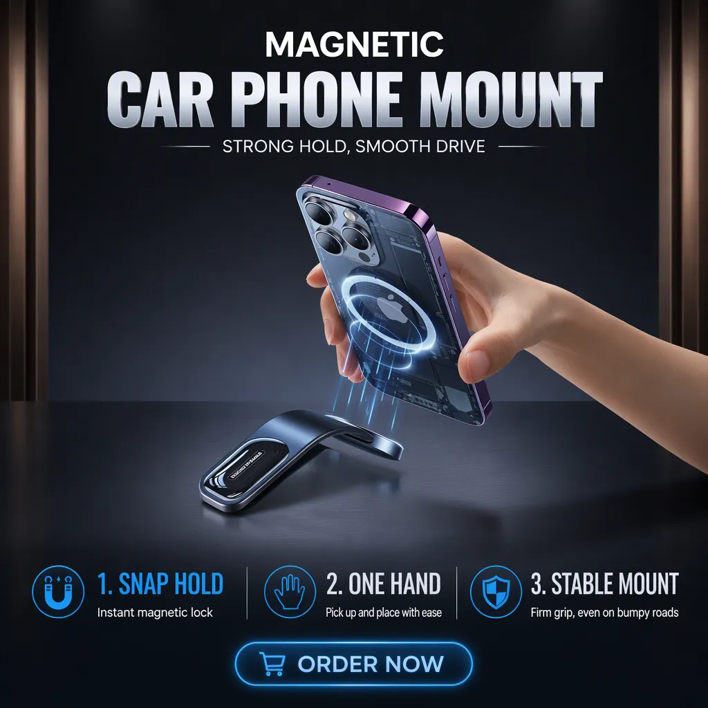 Magnetic Car Mobile Phone Holder Car Suction Cup Design hover