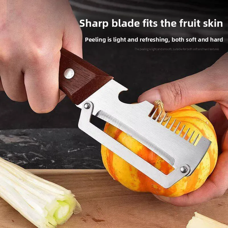 2-in-1 Multifunctional Stainless Steel Peeler