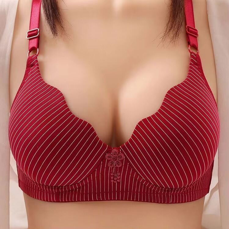 Butterfly Cutting Full Cup Check Push Up bra