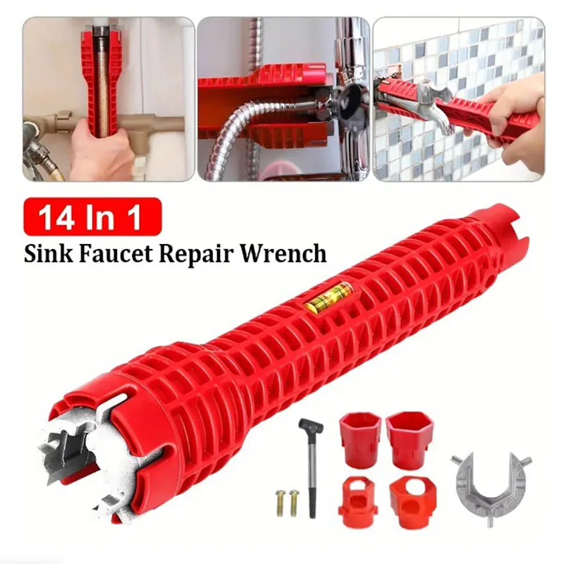 14-In-1 Multifunctional Bendable Pipe Wrench hover