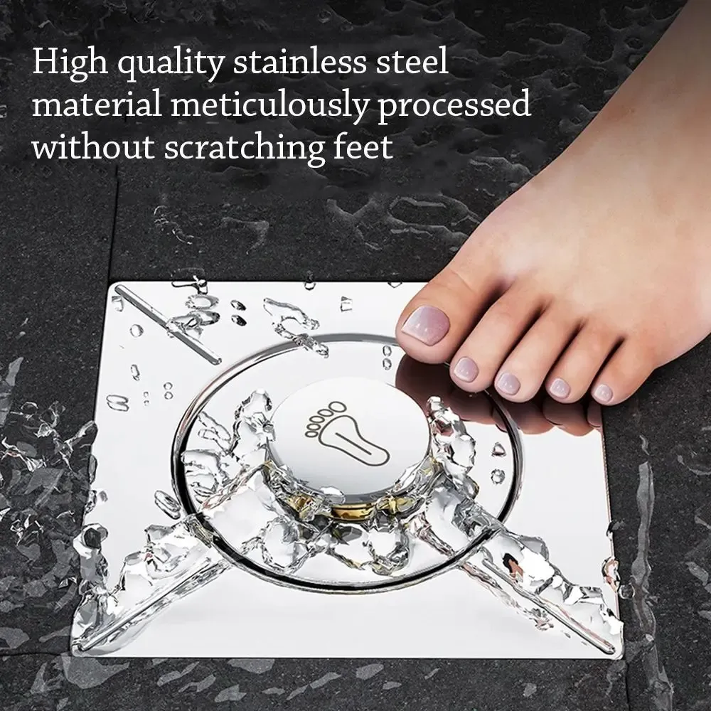 5 inch push down pop-up floor drain